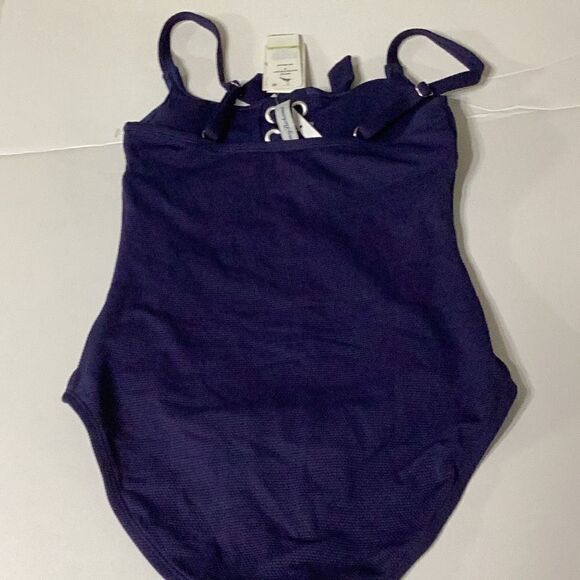 New. Tommy Bahama navy lace front swimsuit. - Picture 11 of 12